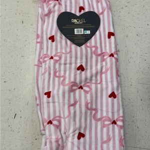 Rachel Pink and Red Heart Blanket